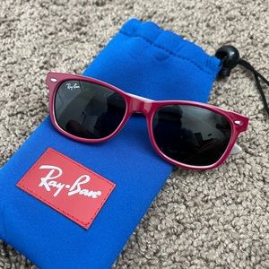 kids pink/grey ray ban sunglasses